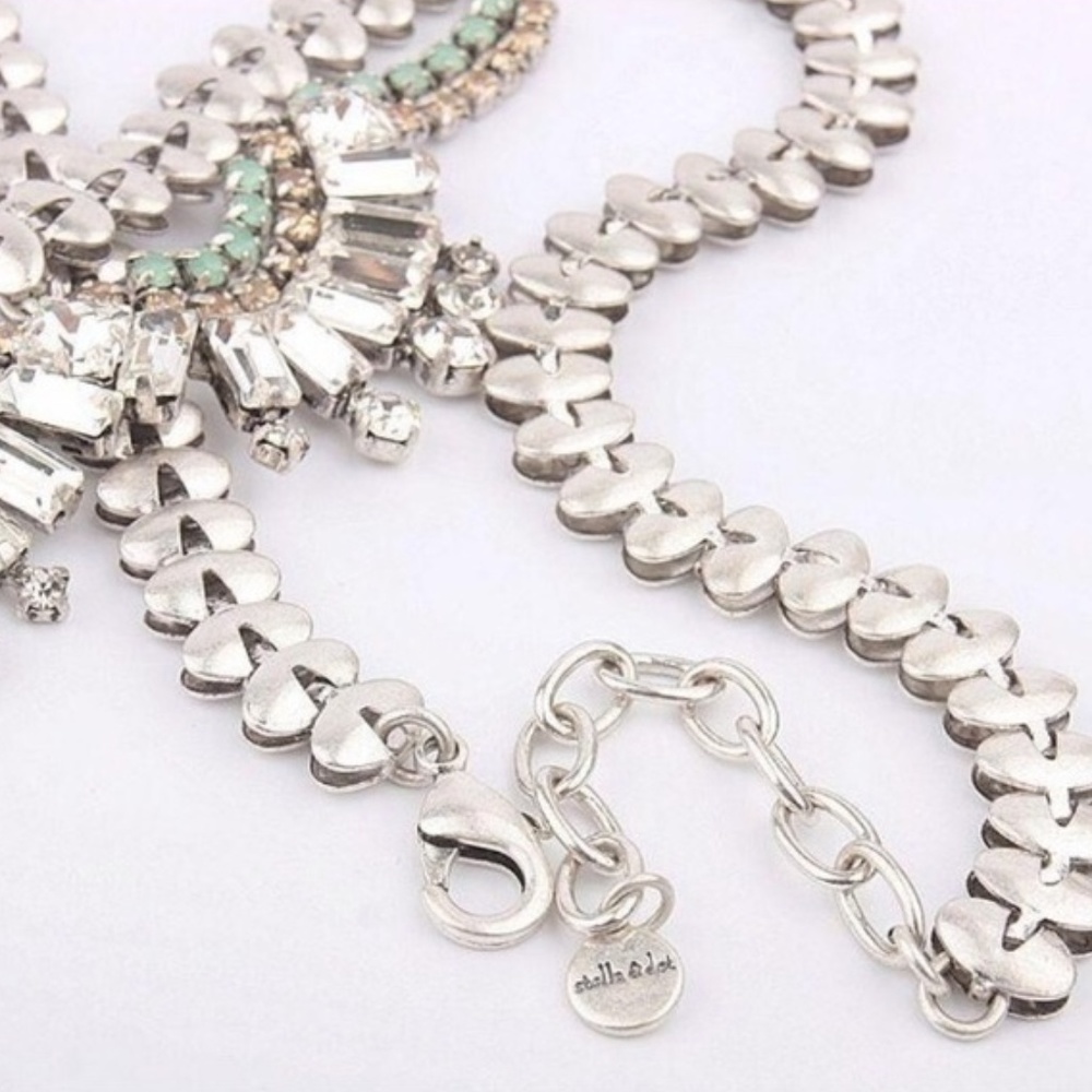 Stella & Dot | Vintage Belle Crystal + Silver Jeweled Necklace - Picture 8 of 9